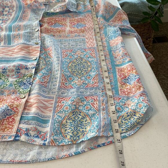 Chico's Multicolor Button Down Shirt - Picture 14 of 16
